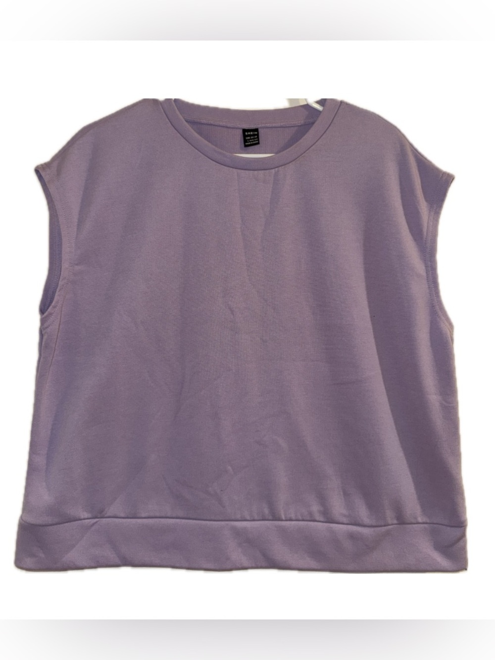 SHEIN Lilac Sleeveless Knit Muscle Tee